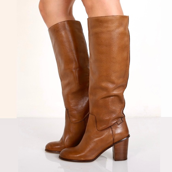 NWT Seychelles Obsidian Tall Heeled Knee High Boot COGNAC/WHISKEY - SIZE 8 - Picture 3 of 16